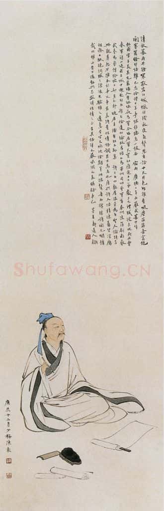 近现代 陈少梅《古代人物条屏》书画作品