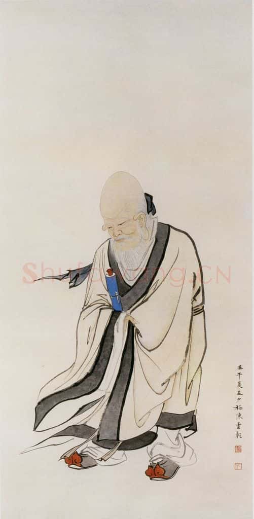 近现代 陈少梅《寿星》书画作品