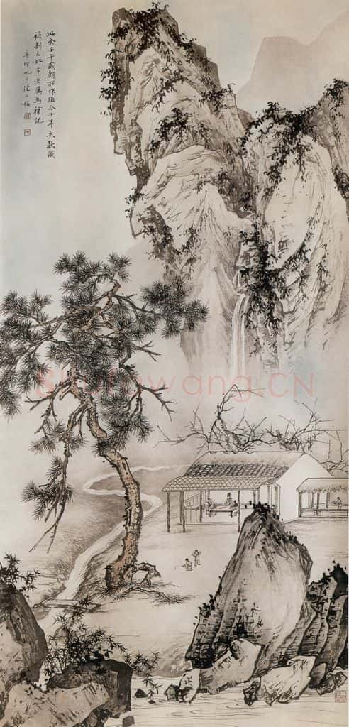 近现代 陈少梅《岁朝图》书画作品