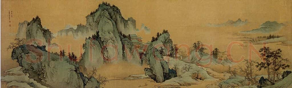 近现代 陈少梅《青绿山水》书画作品