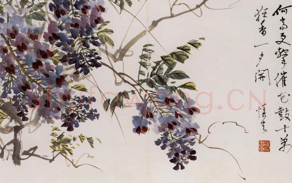 1957年 汪慎生《花鸟册页》书画作品