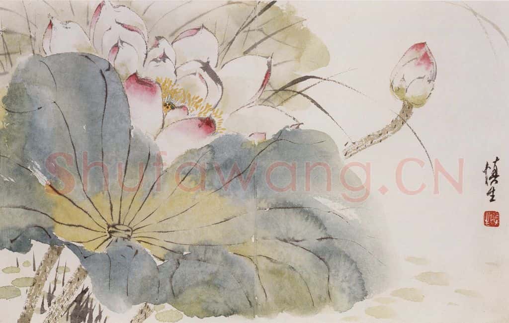 1957年 汪慎生《花鸟册页》书画作品