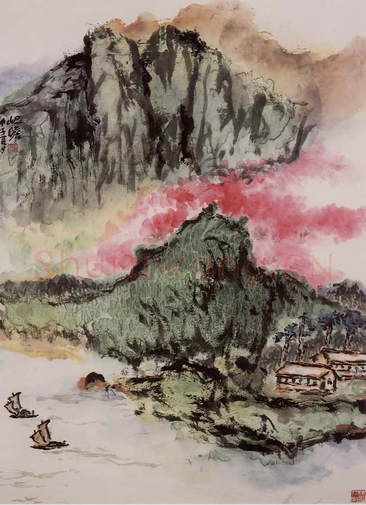 1984年 朱屺瞻《大地春意浓》书画作品