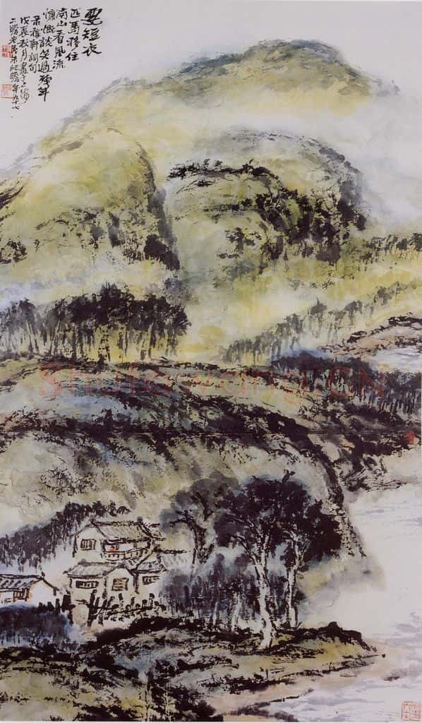 1988年 朱屺瞻《短衣匹马》书画作品