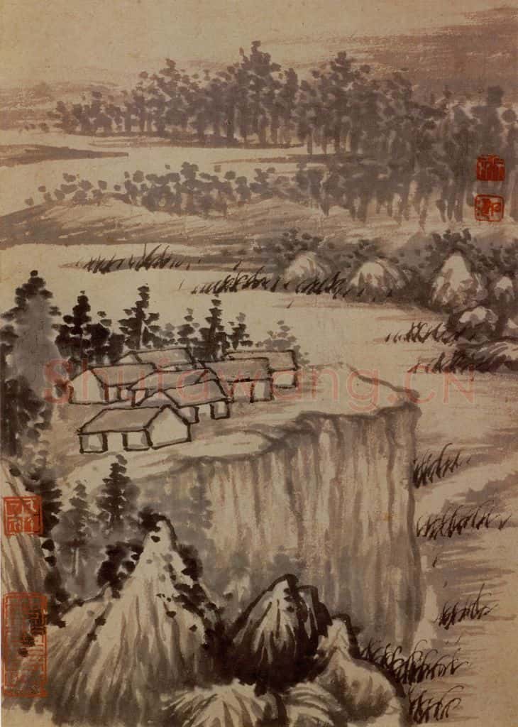 明末清初 石涛 金山龙游寺图册 书画作品
