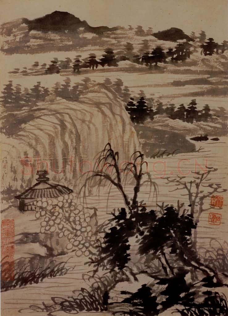 明末清初 石涛 金山龙游寺图册 书画作品