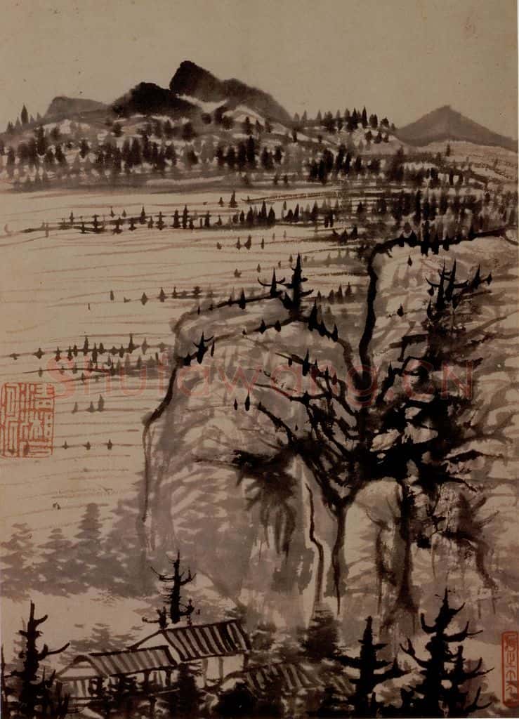 明末清初 石涛 金山龙游寺图册 书画作品