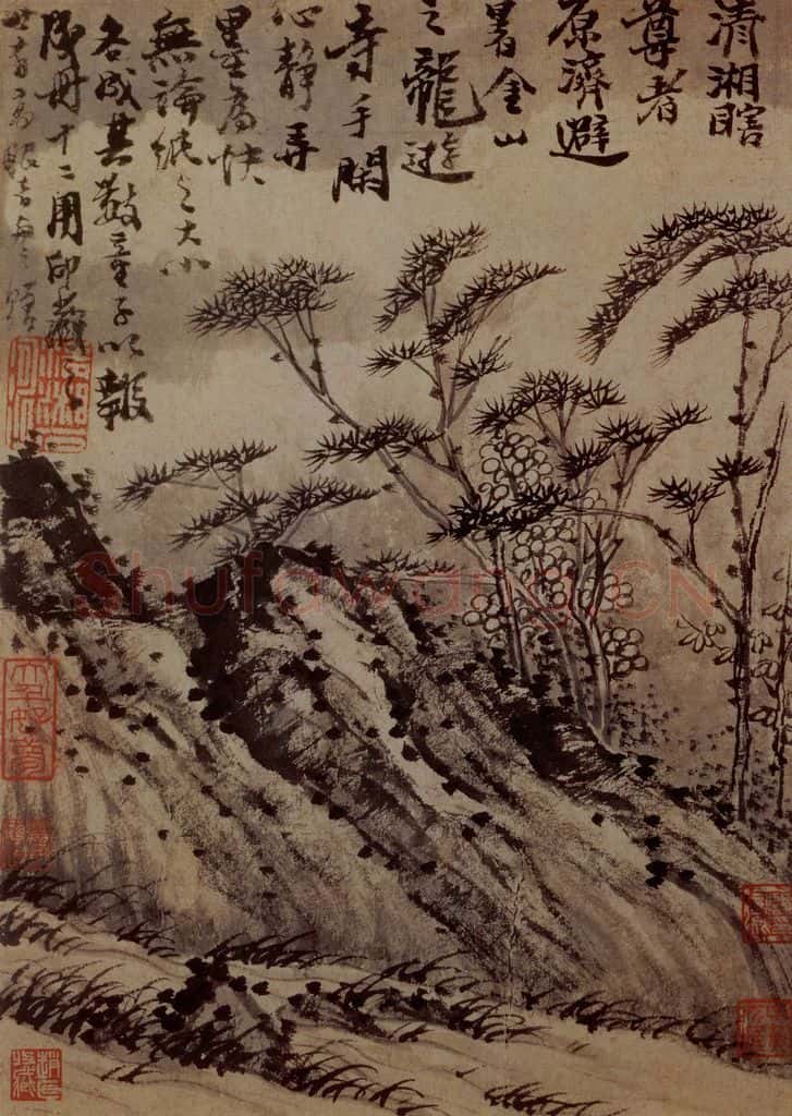明末清初 石涛 金山龙游寺图册 书画作品