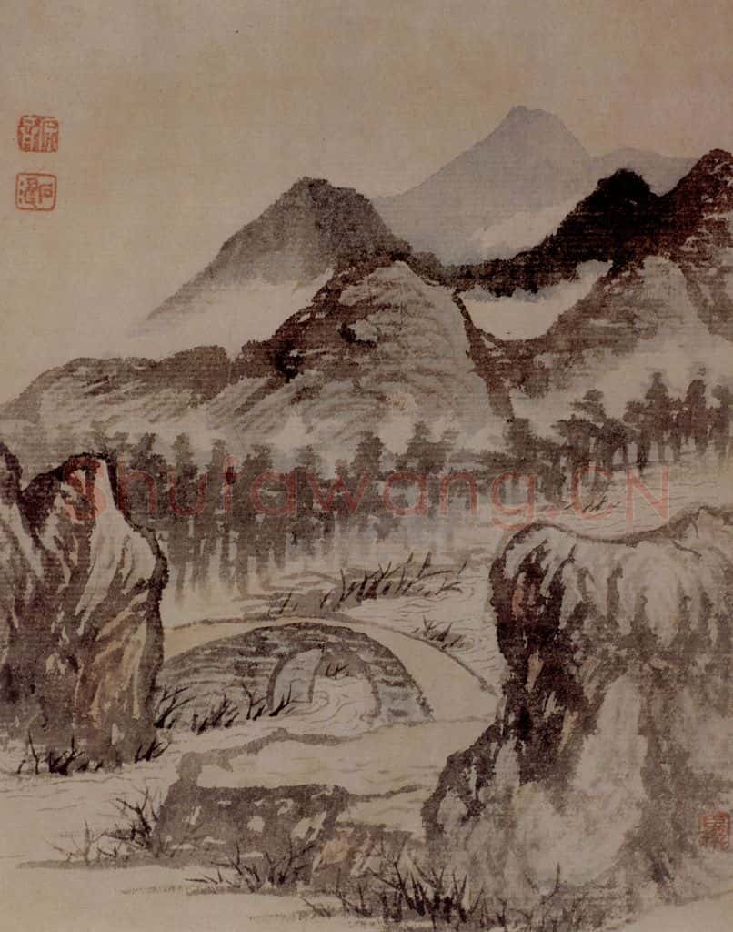 明末清初 石涛 山水10开 书画作品