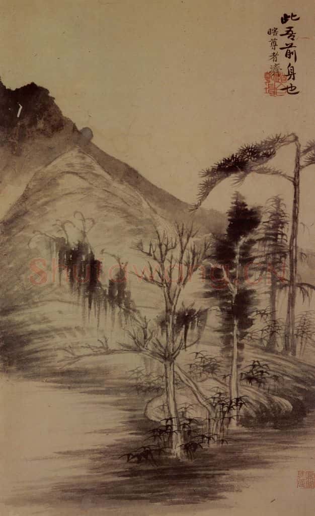 明末清初 石涛 山水花卉8开 书画作品