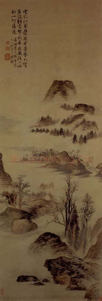 明末清初 石涛 云到江南图 书画作品