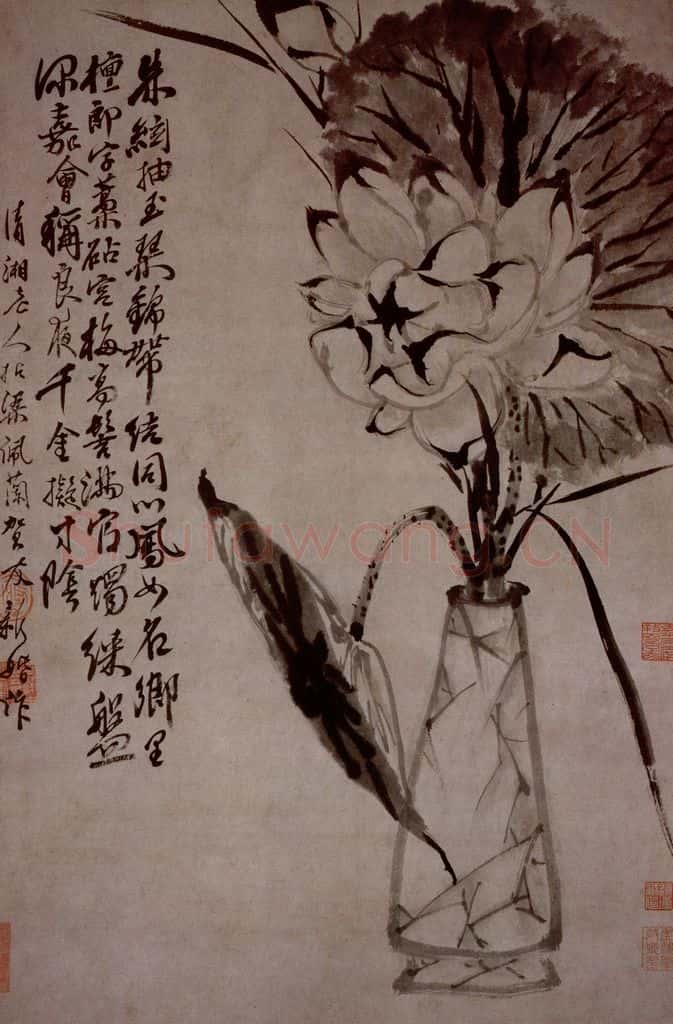 明末清初 石涛 锦带同心图 书画作品