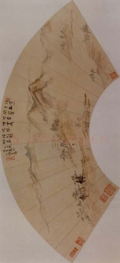 明末清初 石涛 烟云山色图 书画作品