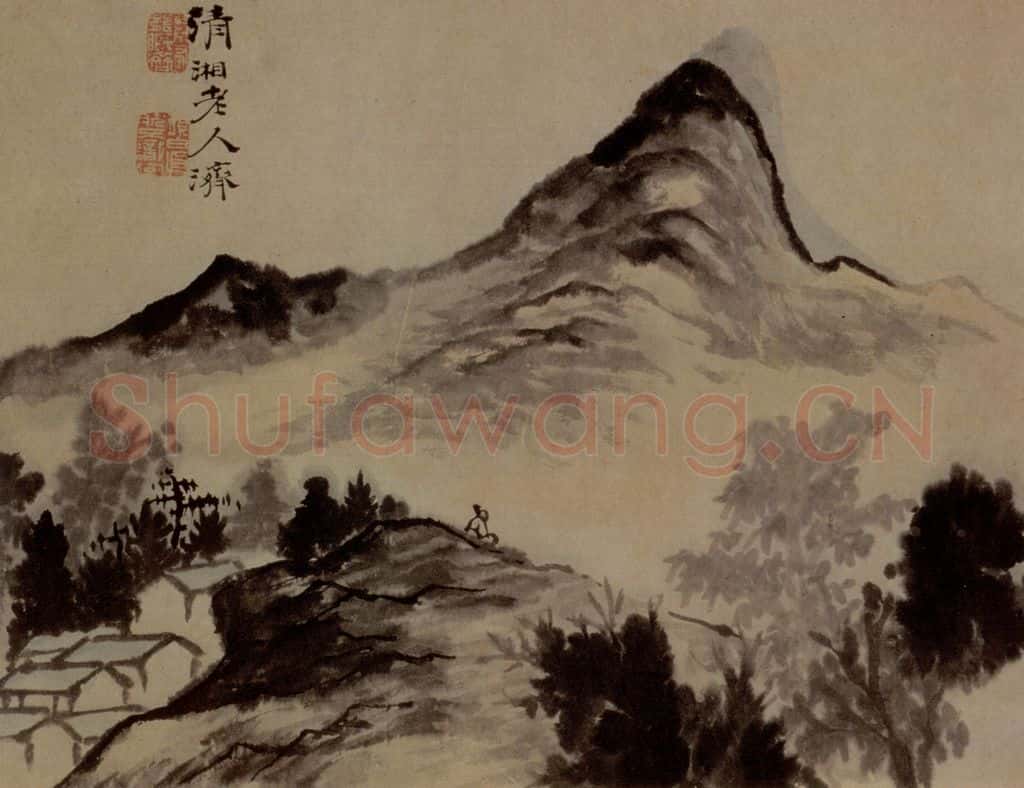 明末清初 石涛 山水10开 书画作品