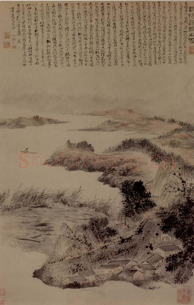 明末清初 石涛 淮阳洁秋 书画作品