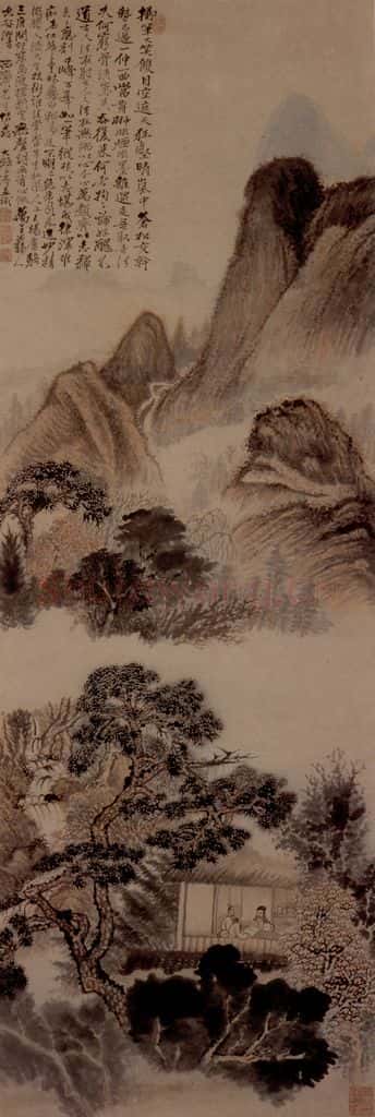 明末清初 石涛 狂壑晴岚 书画作品