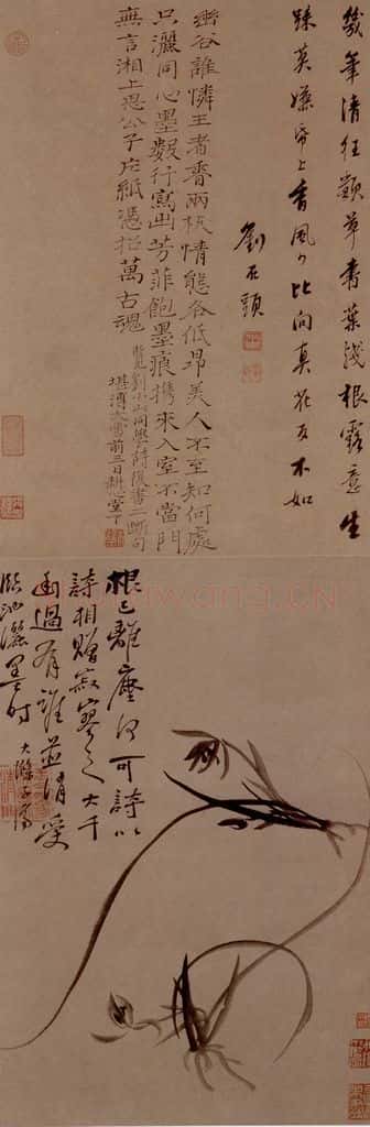 明末清初 石涛 芳兰图 书画作品