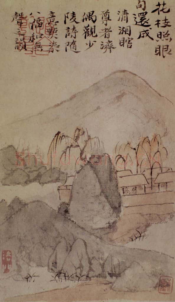 明末清初 石涛 山水7开 书画作品