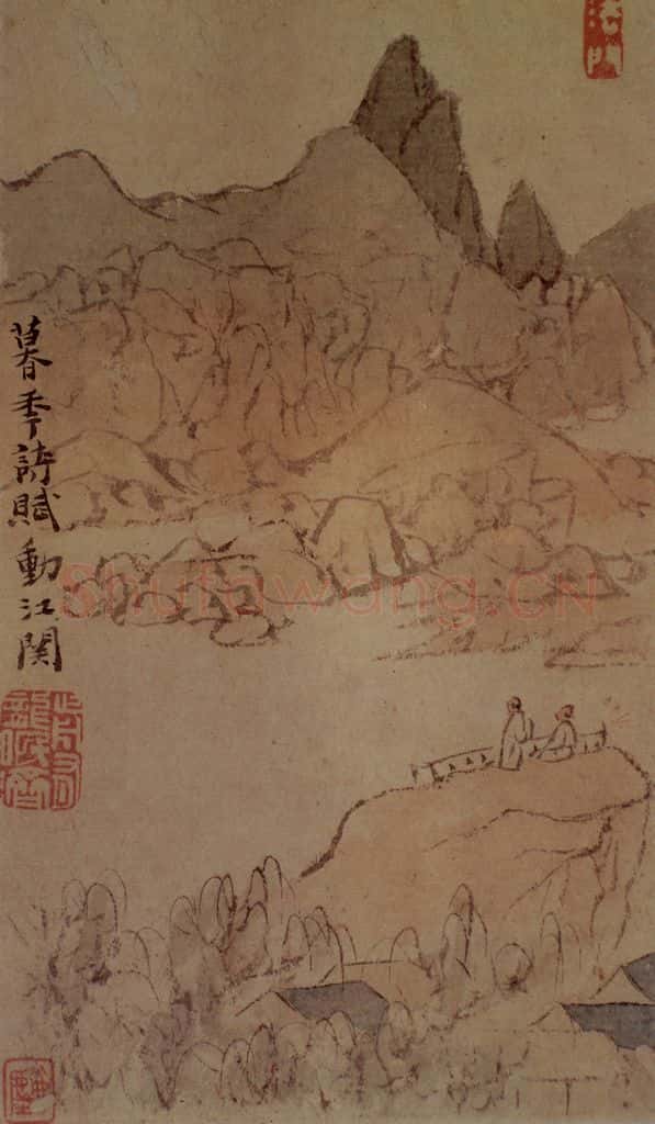 明末清初 石涛 山水7开 书画作品