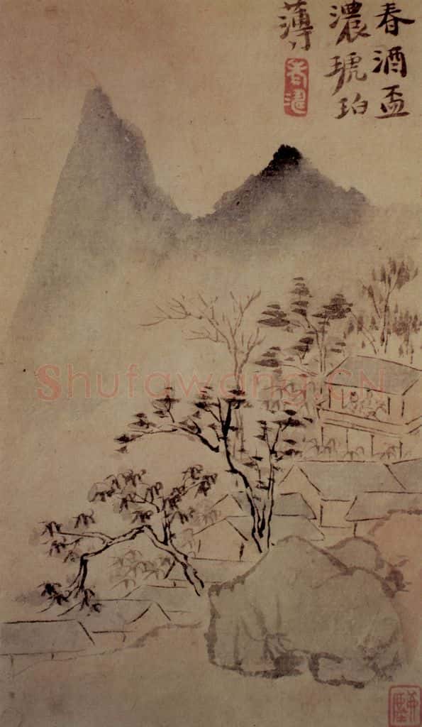 明末清初 石涛 山水7开 书画作品