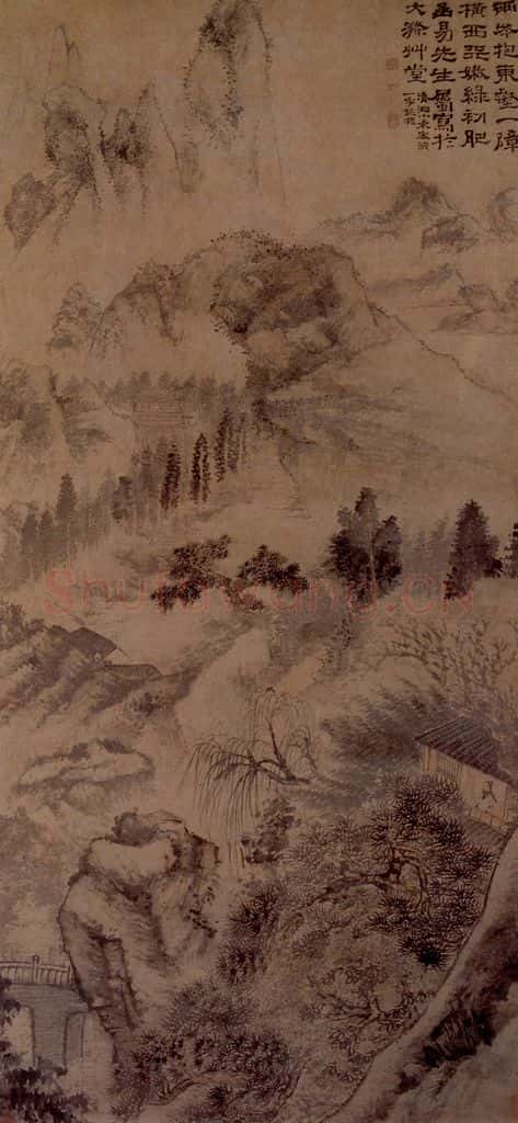 明末清初 石涛 东岑嫩绿图 书画作品