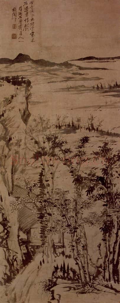 明末清初 石涛 木石幽居图 书画作品