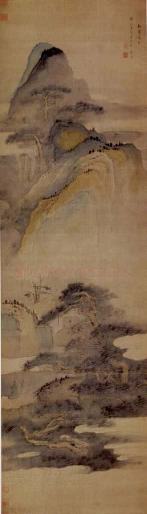 明末清初 石涛 十二条屏 书画作品