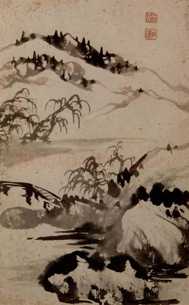 1698年 石涛《山水册》书画作品