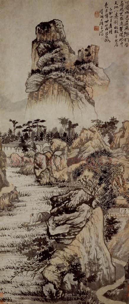 1699年 石涛《卓然庐图》书画作品