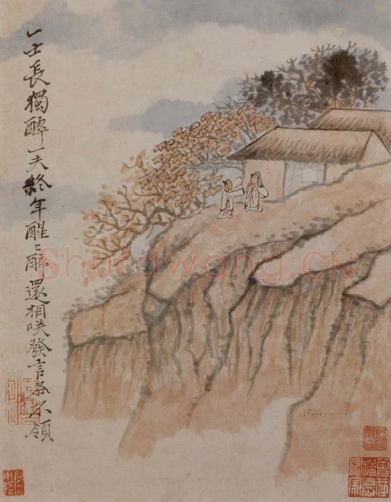  石涛《陶潜诗意图》书画作品
