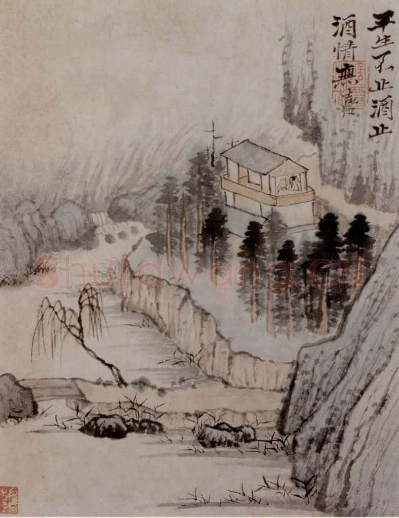  石涛《陶潜诗意图》书画作品