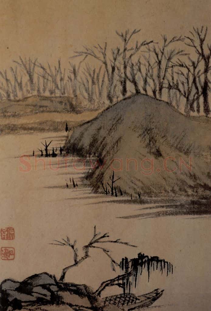 石涛《山水册》书画作品