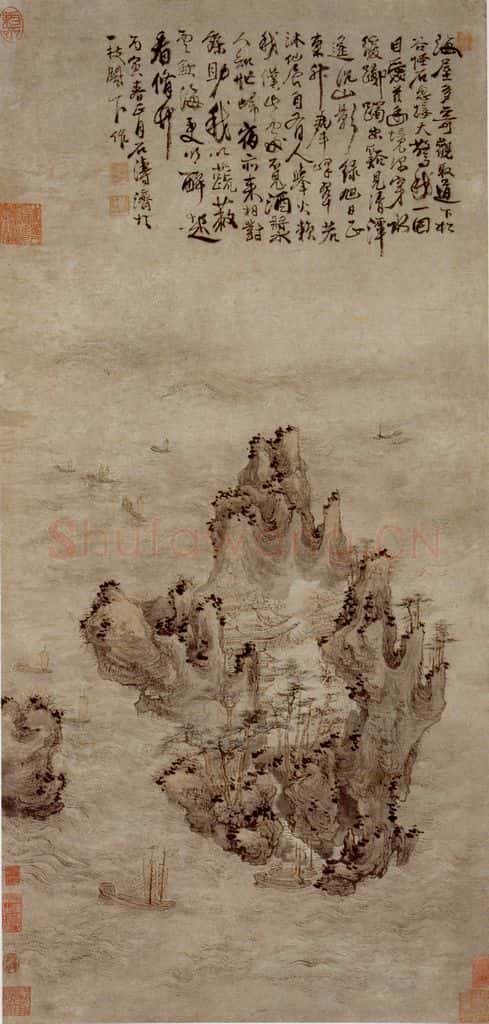 1686年 石涛《海屋奇观图》书画作品