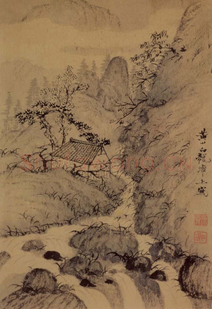 1667年 石涛《山水图册15开》书画作品