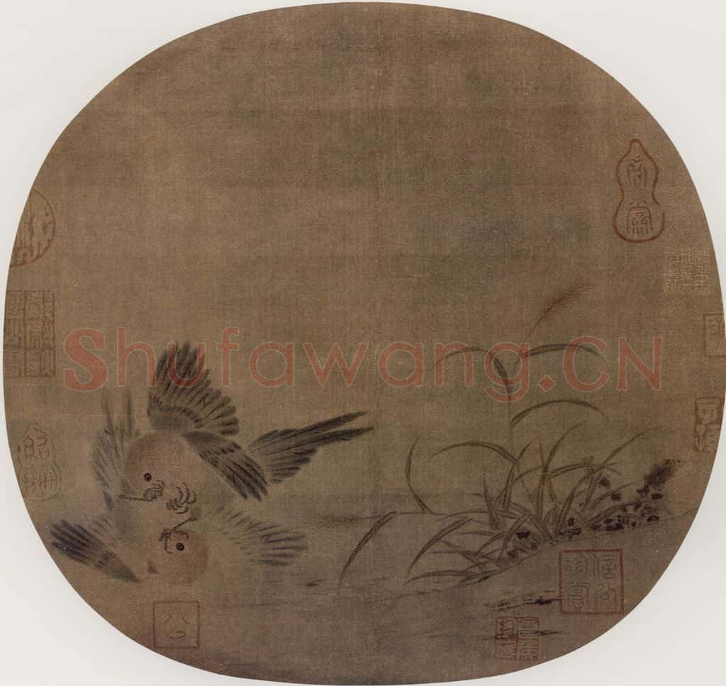 南宋 斗雀图 书画作品