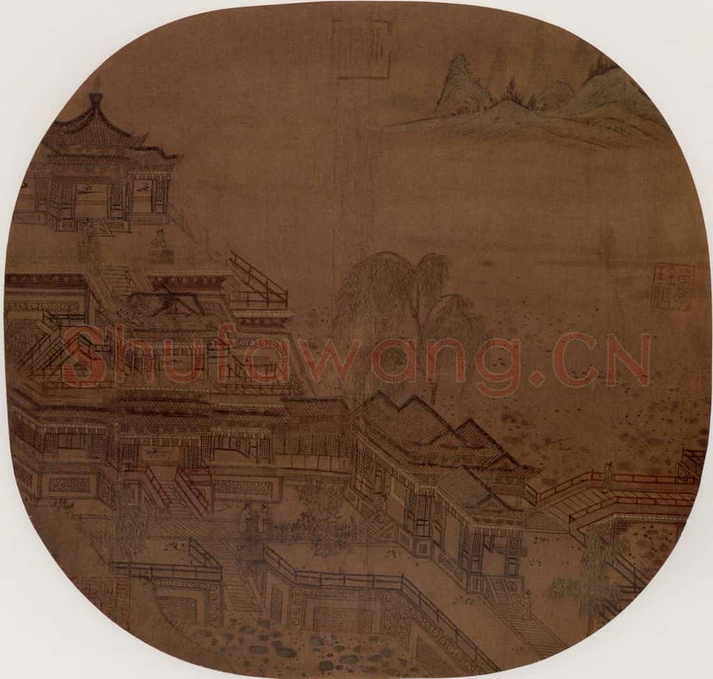 南宋  江山殿阁图 书画作品