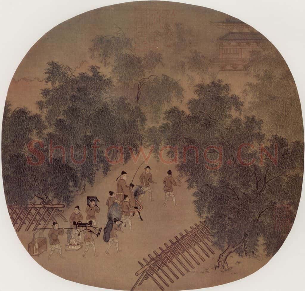 南宋 无名氏 春游晚归图 书画作品