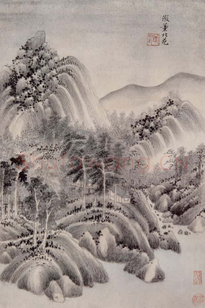 明 王时敏《仿古山水图册》书画作品