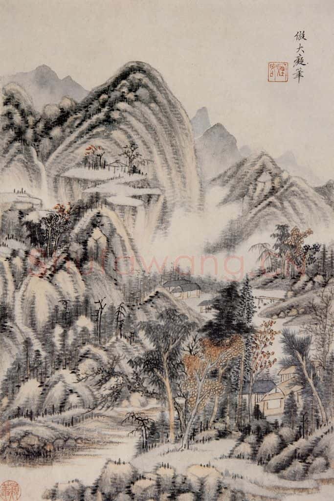 明 王时敏《仿古山水图册》书画作品