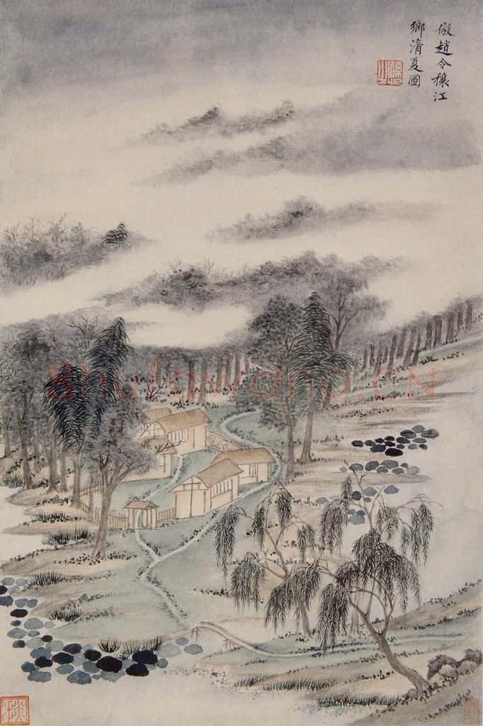 明 王时敏《仿古山水图册》书画作品