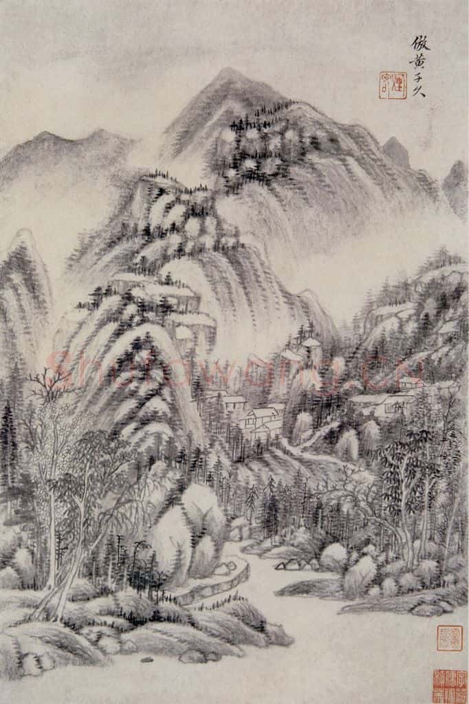 明 王时敏《仿古山水图册》书画作品
