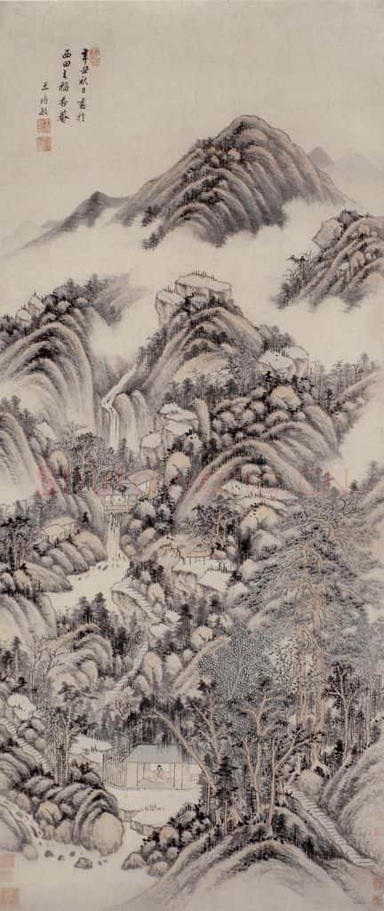 明 王时敏《云山图轴》书画作品