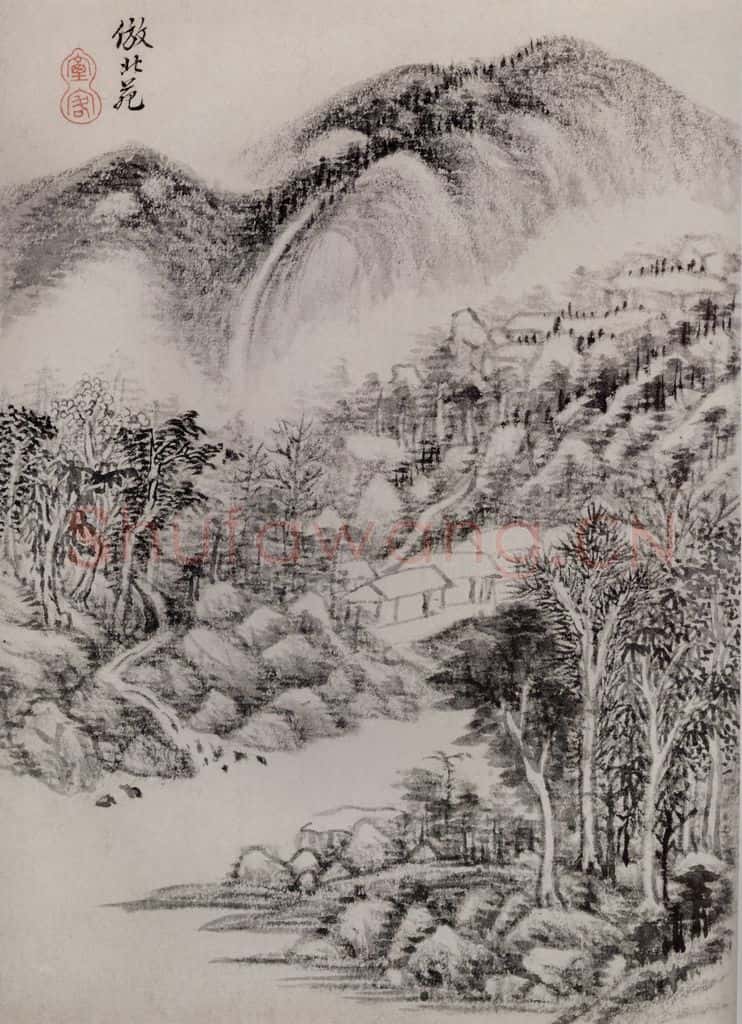 明 王时敏《仿古山水图册》书画作品