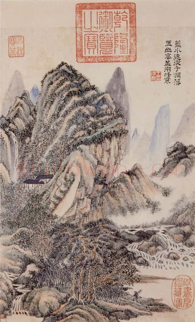 明 王时敏《仿杜甫诗意图册》书画作品