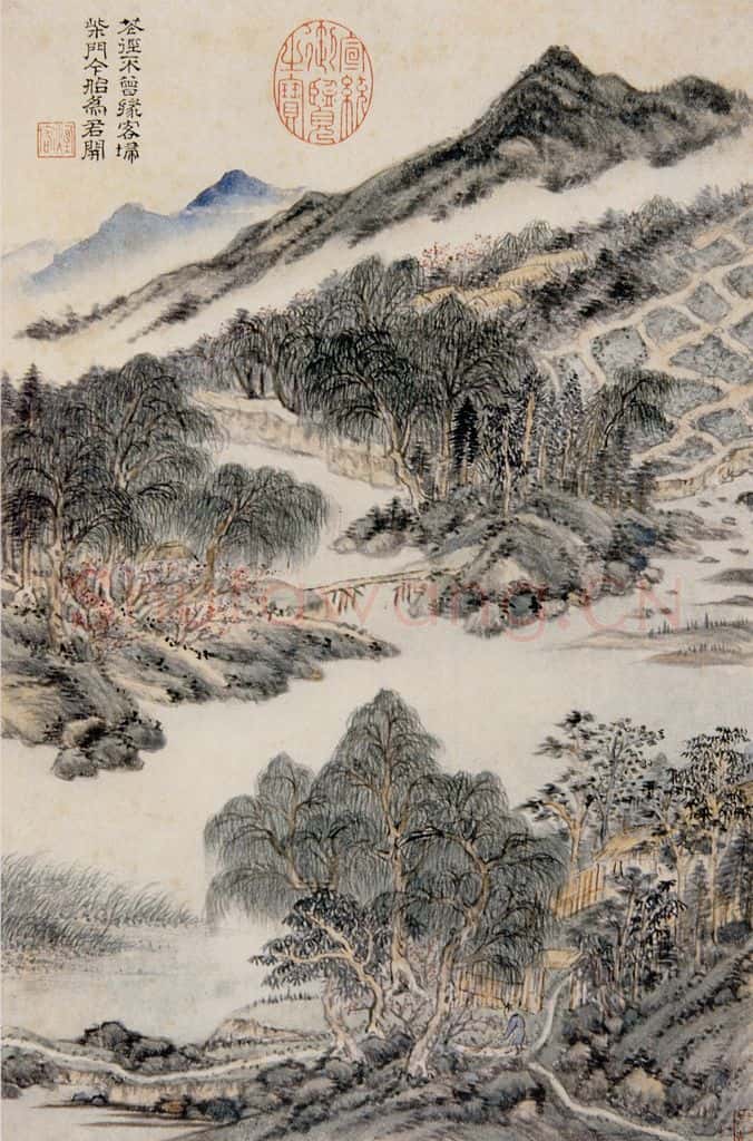 明 王时敏《仿杜甫诗意图册》书画作品