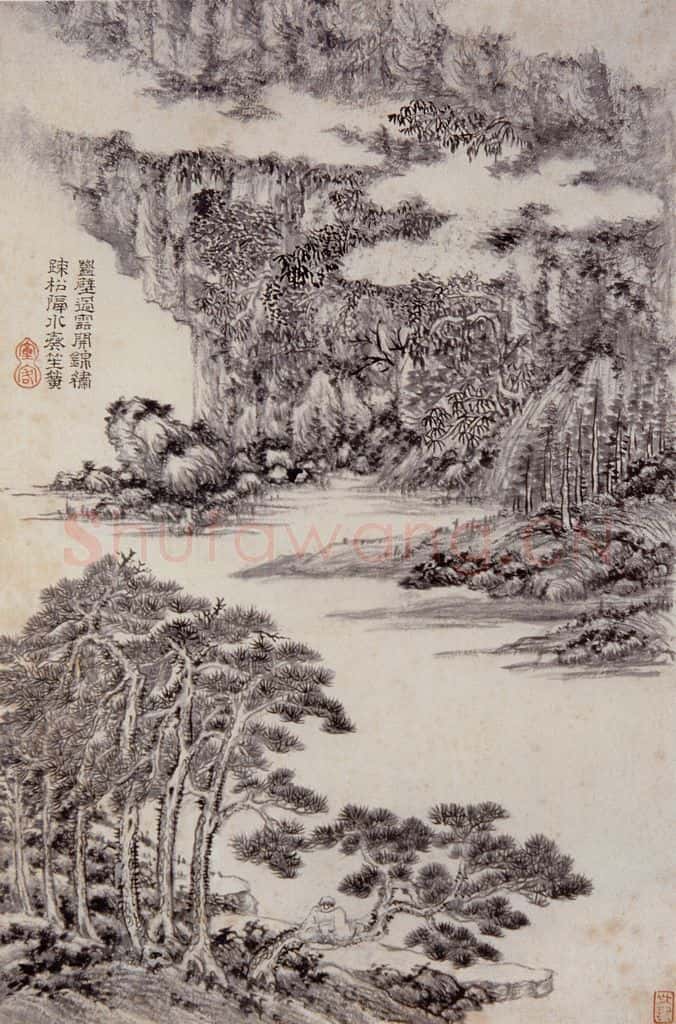 明 王时敏《仿杜甫诗意图册》书画作品