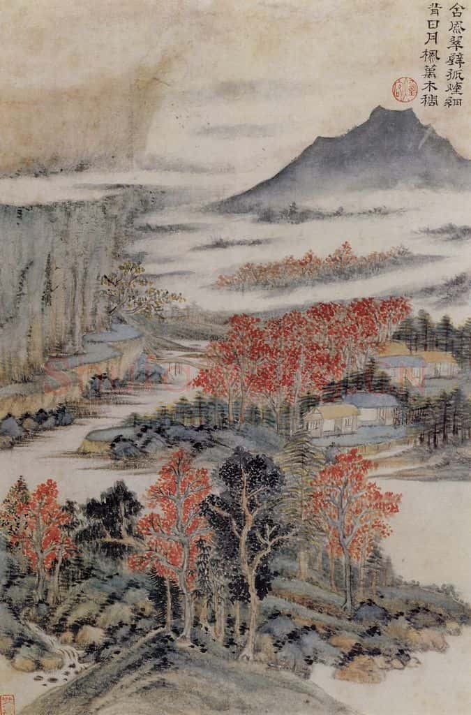 明 王时敏《仿杜甫诗意图册》书画作品