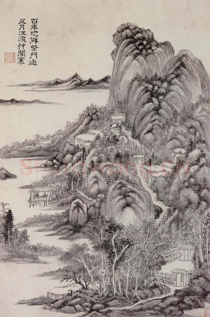 明 王时敏《仿杜甫诗意图册》书画作品