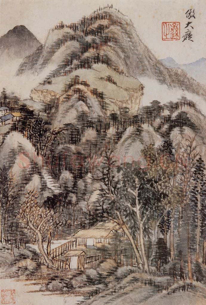 明 王时敏《仿古山水图册》书画作品