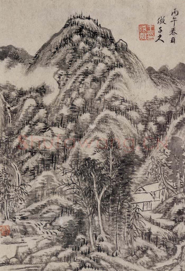 明 王时敏《仿古山水图册》书画作品